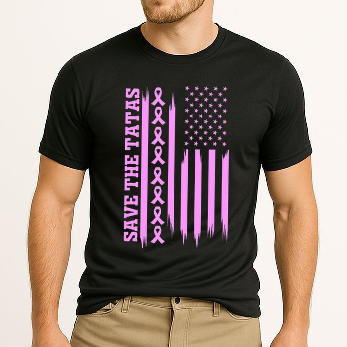 American Flag Save The Tatas Performance Shirt