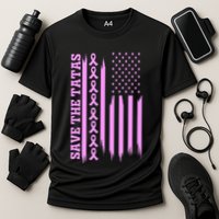 American Flag Save The Tatas Performance Shirt