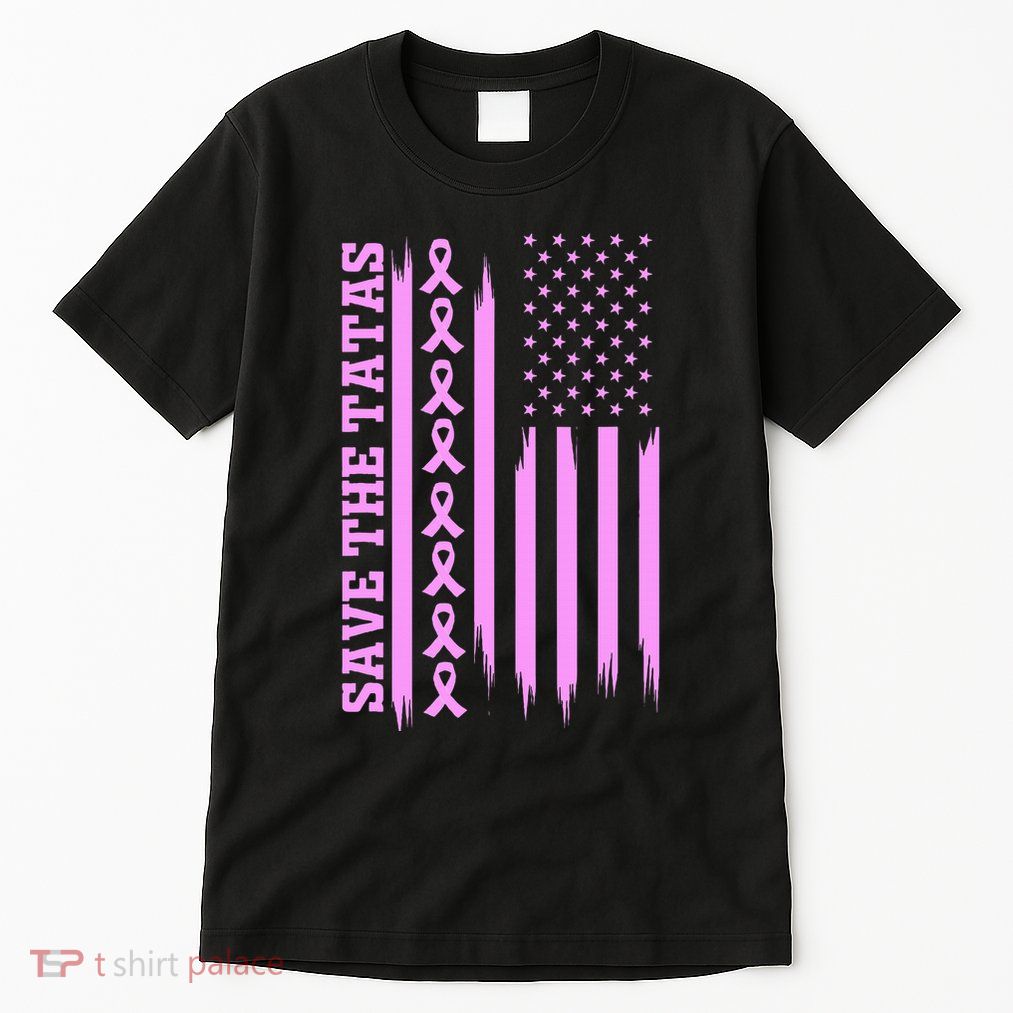 American Flag Save The Tatas Tall T-Shirt