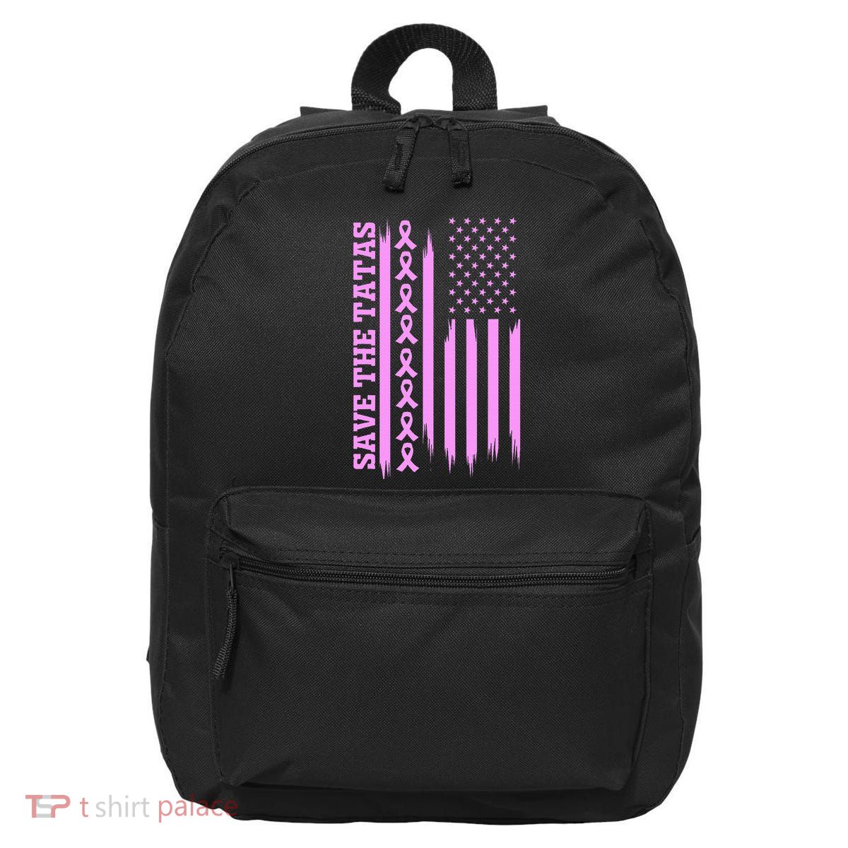 American Flag Save The Tatas 16 in Basic Backpack