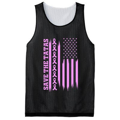 American Flag Save The Tatas Mesh Reversible Basketball Jersey Tank
