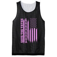 American Flag Save The Tatas Mesh Reversible Basketball Jersey Tank