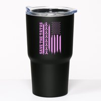 American Flag Save The Tatas Tumbler