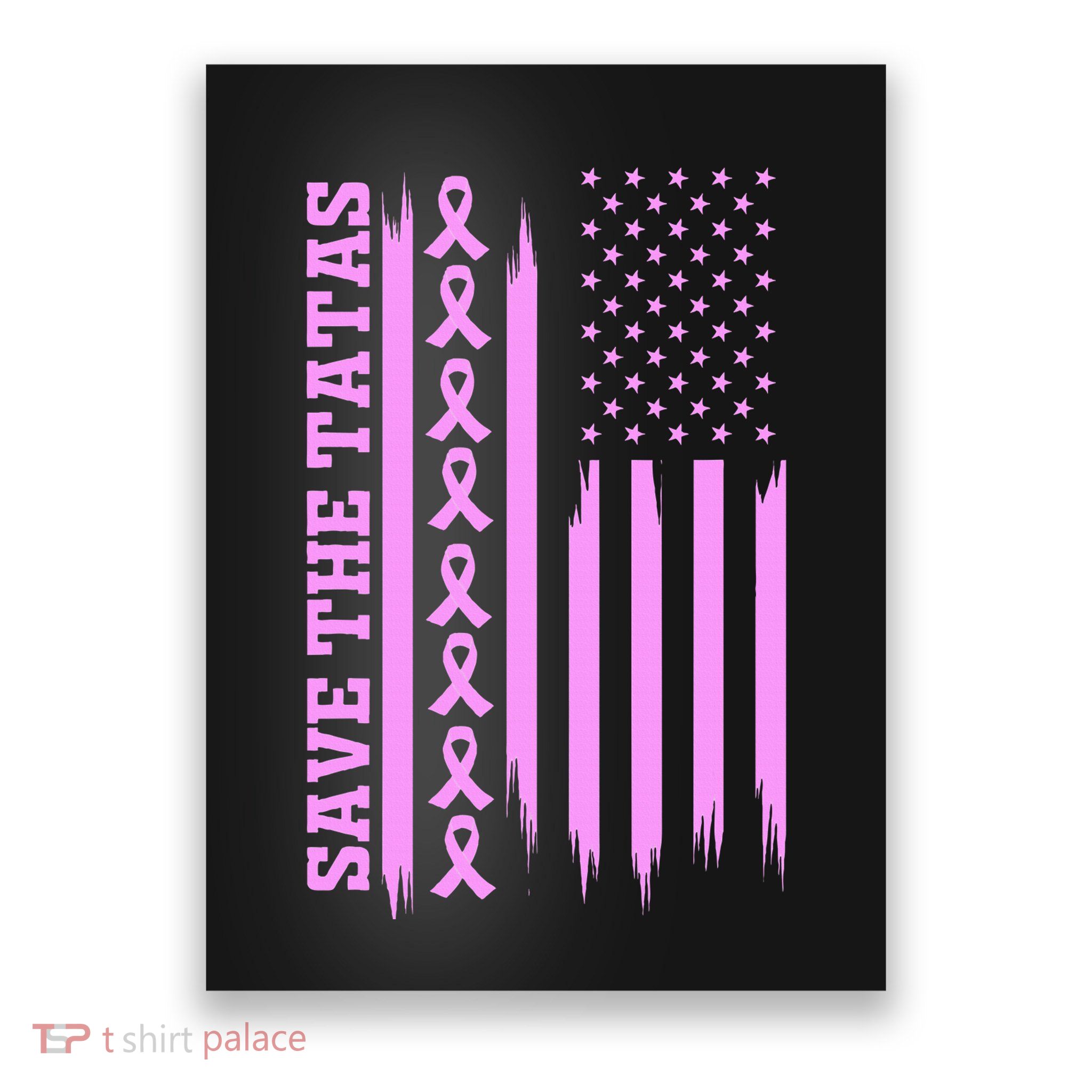 American Flag Save The Tatas Poster