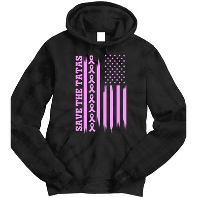 American Flag Save The Tatas Tie Dye Hoodie