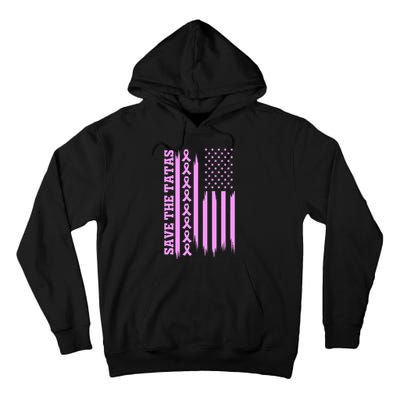 American Flag Save The Tatas Tall Hoodie