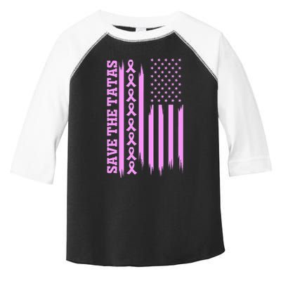 American Flag Save The Tatas Toddler Fine Jersey T-Shirt