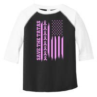 American Flag Save The Tatas Toddler Fine Jersey T-Shirt