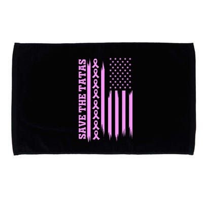 American Flag Save The Tatas Microfiber Hand Towel