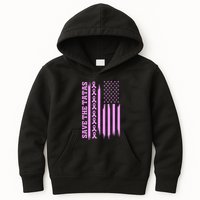 American Flag Save The Tatas Kids Hoodie