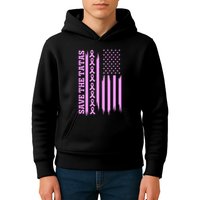 American Flag Save The Tatas Kids Hoodie