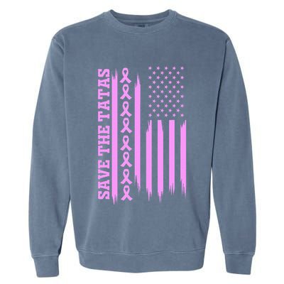 American Flag Save The Tatas Garment-Dyed Sweatshirt