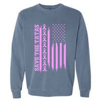 American Flag Save The Tatas Garment-Dyed Sweatshirt