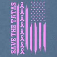 American Flag Save The Tatas Garment-Dyed Sweatshirt