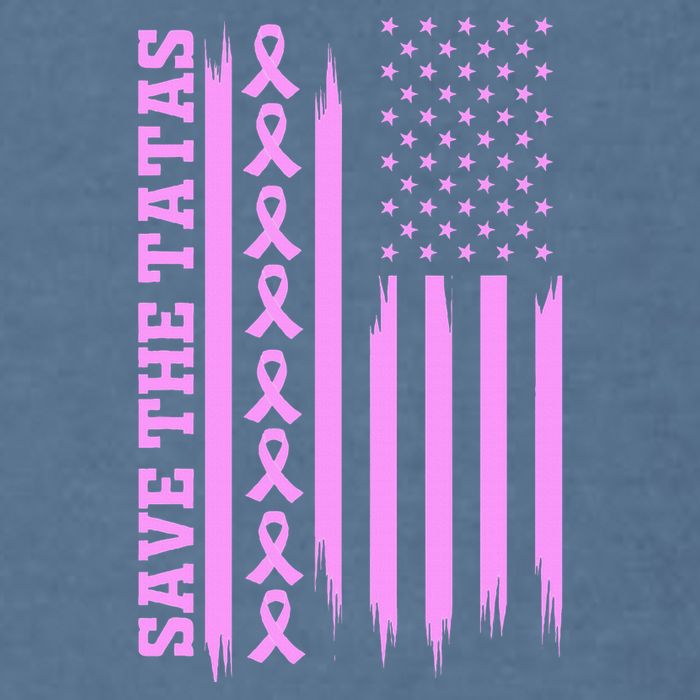American Flag Save The Tatas Garment-Dyed Sweatshirt