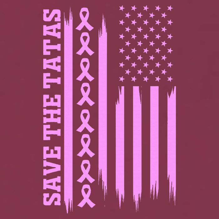 American Flag Save The Tatas 16oz Travel Tumbler