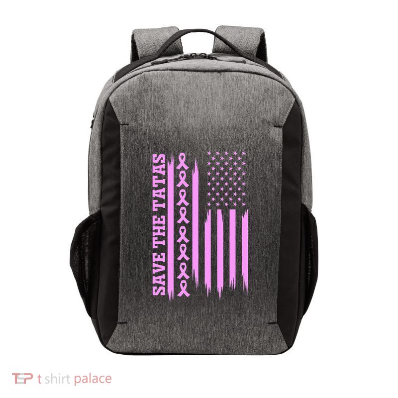 American Flag Save The Tatas Vector Backpack