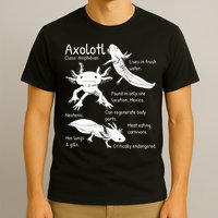 Axolotl Facts Species Types Endangered Animals Illustration  T-Shirt