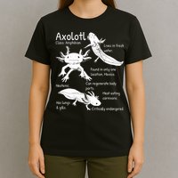 Axolotl Facts Species Types Endangered Animals Illustration  T-Shirt