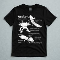 Axolotl Facts Species Types Endangered Animals Illustration  T-Shirt