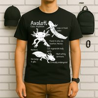 Axolotl Facts Species Types Endangered Animals Illustration  T-Shirt