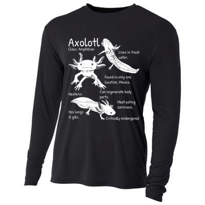Axolotl Facts Species Types Endangered Animals Illustration  Cooling Performance Long Sleeve Crew