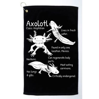 Axolotl Facts Species Types Endangered Animals Illustration  Golf Towel
