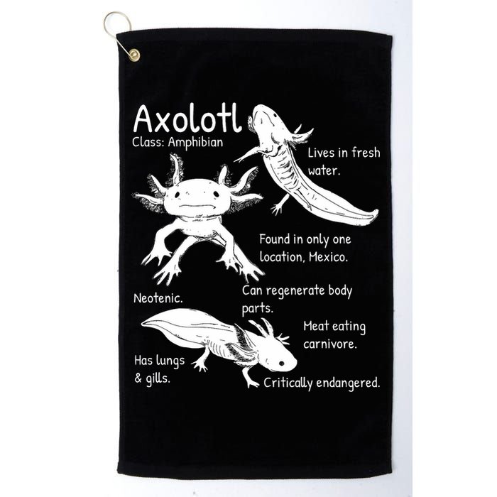 Axolotl Facts Species Types Endangered Animals Illustration  Golf Towel