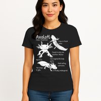 Axolotl Facts Species Types Endangered Animals Illustration  Womens T-Shirt