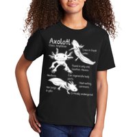 Axolotl Facts Species Types Endangered Animals Illustration  Kids T-Shirt