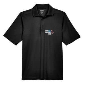 American Flag Stop Project 2025 Anti Trump Men's Origin Performance Pique Polo