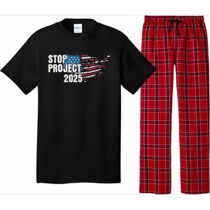 American Flag Stop Project 2025 Anti Trump Pajama Set