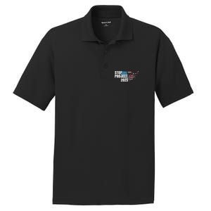 American Flag Stop Project 2025 Anti Trump PosiCharge RacerMesh Polo