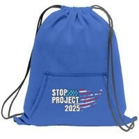 American Flag Stop Project 2025 Anti Trump Sweatshirt Cinch Pack Bag