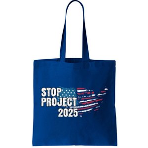 American Flag Stop Project 2025 Anti Trump Tote Bag