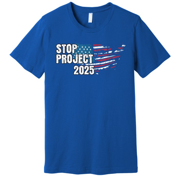 American Flag Stop Project 2025 Anti Trump Premium T-Shirt