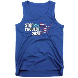 American Flag Stop Project 2025 Anti Trump Tank Top