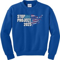 American Flag Stop Project 2025 Anti Trump Kids Sweatshirt