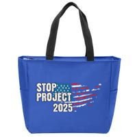 American Flag Stop Project 2025 Anti Trump Zip Tote Bag