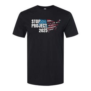 American Flag Stop Project 2025 Anti Trump Softstyle CVC T-Shirt