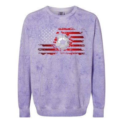 American Flag Soccer Apparel Soccer Colorblast Crewneck Sweatshirt