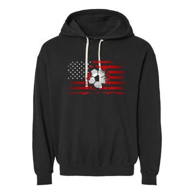 American Flag Soccer Apparel Soccer Garment-Dyed Fleece Hoodie