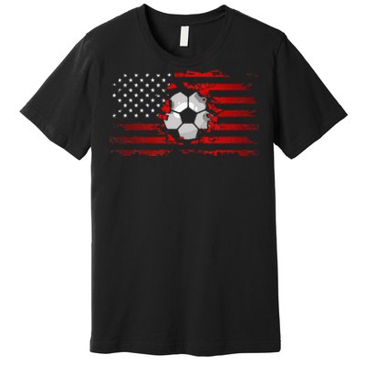 American Flag Soccer Apparel Soccer Premium T-Shirt