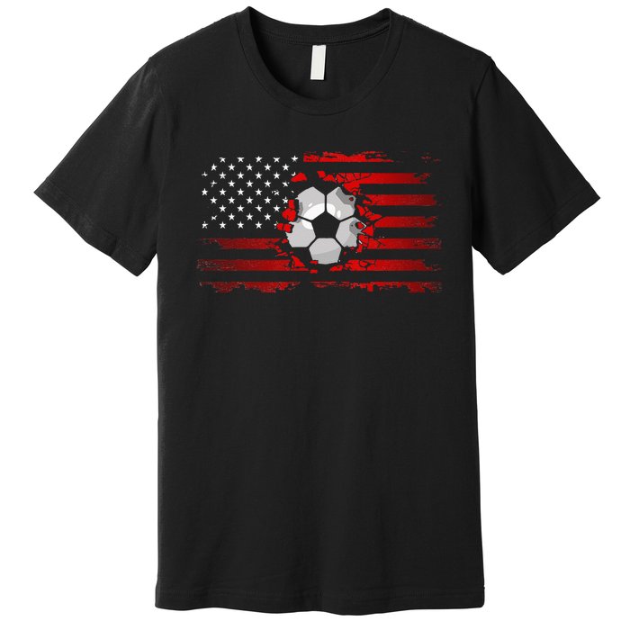 American Flag Soccer Apparel Soccer Premium T-Shirt