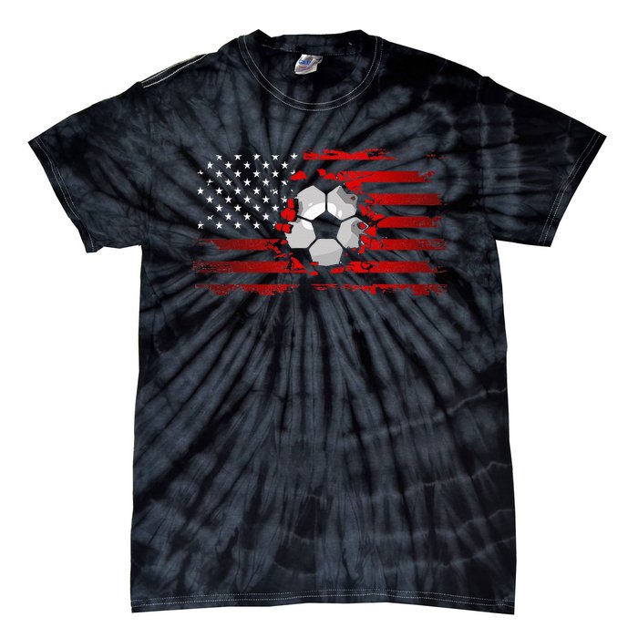 American Flag Soccer Apparel Soccer Tie-Dye T-Shirt