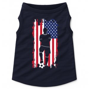 American Flag Soccer Soccer Doggie Tank