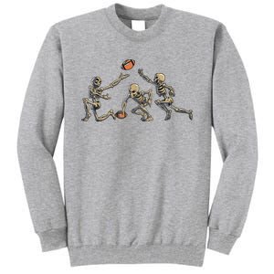 American Football Skeleton Halloween Boy Football Fan Tall Sweatshirt