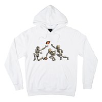 American Football Skeleton Halloween Boy Football Fan Hoodie