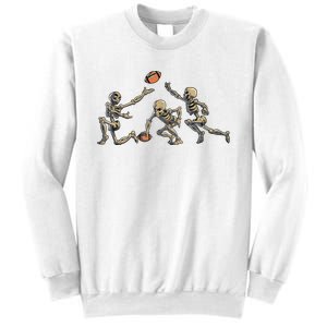 American Football Skeleton Halloween Boy Football Fan Sweatshirt