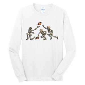 American Football Skeleton Halloween Boy Football Fan Tall Long Sleeve T-Shirt